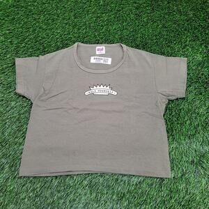 Vintage Sassy Rule Yourself Crop-Top Shirt Women M 18x18 Boxy